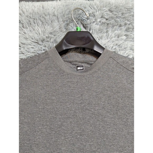 REI Activewear Shirt‎ Adult Size Large Gray Hiking Outdoors Stretch Mens Tshirt - Picture 5 of 9